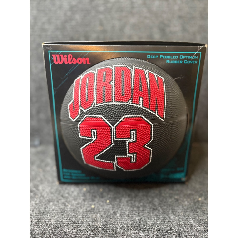 Wilson Michael Jordan 23 Basketball Black Red Official Size 7 Indoor Outdoor